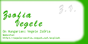 zsofia vegele business card